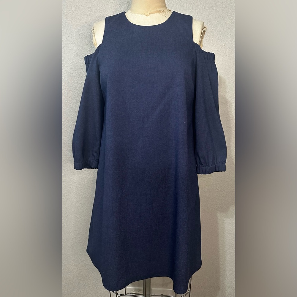 Halogen Blue Cold Shoulder Dress